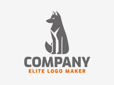 Um logo simples e elegante com um lobo supervisionando, simbolizando vigilância e liderança.