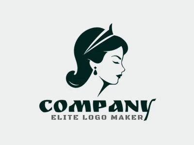 Crie um logotipo vetorizado apresentando um design contemporâneo de uma mulher e estilo simples, com um toque de sofisticação e cor preto.