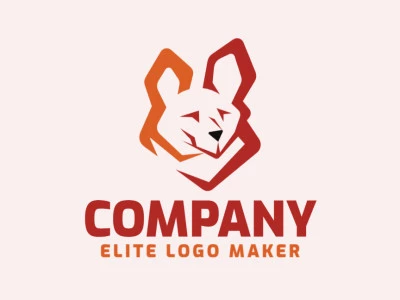 Abstract logo with a refined design forming a fox with brown and orange colors.