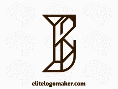 A refined and elegant initial letter logo featuring an abstract letter 'B', created by a quick logo maker to offer a sophisticated and timeless brand identity.