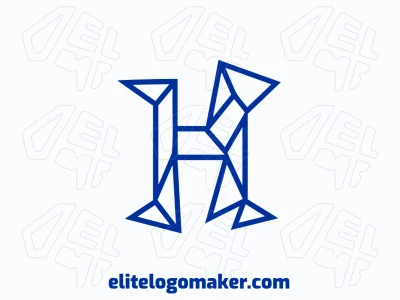 A refined, cost-effective business logo with an abstract monoline letter 'H' design, blending simplicity and elegance in a professional style.