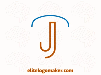 A beautiful abstract letter 'J' design in an initial letter style, suitable for modern and creative branding.