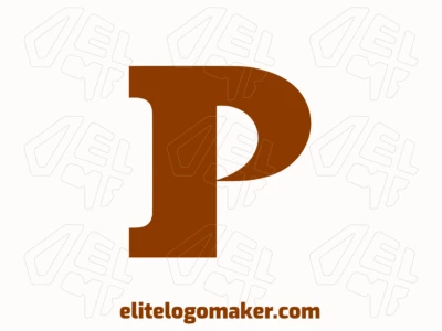 A subtle and cheap logo featuring an abstract letter 'P' in brown, designed with clean, minimal lines in an initial letter style.