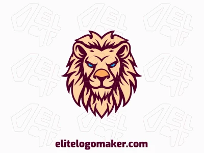 An abstract logo featuring a lion head, designed with bold and fluid lines to create a beautiful and interesting visual identity.