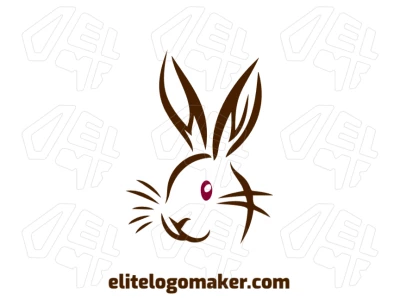 A noticeable abstract rabbit head design, showcasing a unique and striking animal style with bold features.