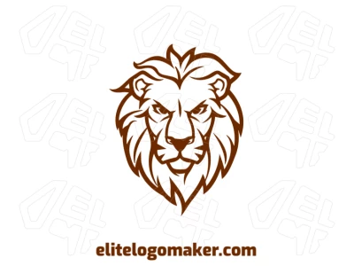 An abstract logo featuring an African lion head, designed with editable shapes to offer a unique and versatile professional design.