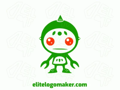 Create a memorable logo for your business in the shape of an alien with handcrafted style and creative design.