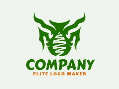 Get ready for a journey to another world with this abstract logo of a green alien head. Perfect for businesses related to gaming, sci-fi or entertainment.