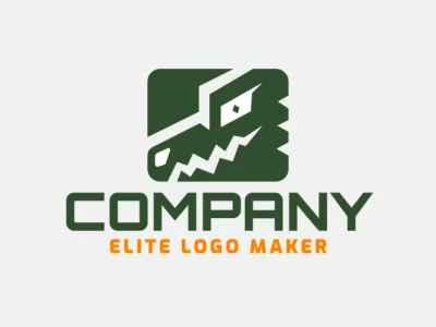 Create a memorable logo for your business in the shape of an alligator with abstract style and creative design.