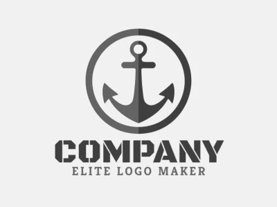 Simple logo in the shape of an anchor with creative design.