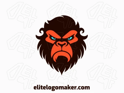 A prominent abstract logo design featuring an angry monkey head, using bold shapes and lines to create a striking and memorable visual identity.