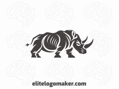 An imposing mascot logo featuring an angry rhino, exuding strength and determination.