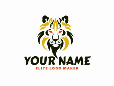 An abstract and interesting logo design featuring an attentive tiger, ideal for company branding.