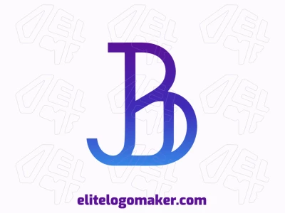 A graceful logo featuring the letter 'B' in a dark blue gradient, creating a luxurious and suitable design for an elegant brand identity.