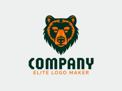 A playful illustrative bear logo design, embodying strength and approachability.