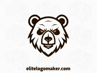 A minimalist logo featuring a bear, using clean lines and simple shapes to create a modern and approachable design.