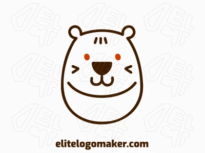A childish logo design featuring a bear shape, created with playful elements and bright colors to capture attention.