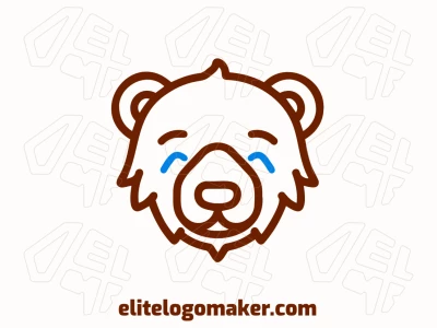 A sleek monoline logo featuring a bear head, representing strength and reliability, perfect for a versatile brand identity.