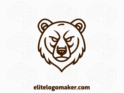 An excellent symmetric logo featuring a subtle bear head, ideal for a distinguished company.