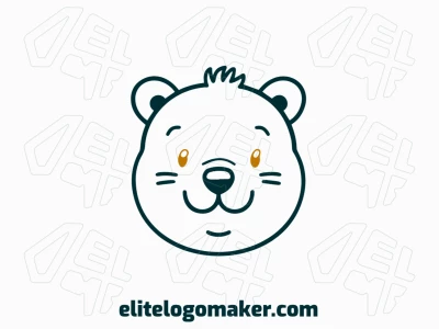 A charming logo design featuring a bear head, ideal for a prominent and sophisticated look with a touch of playfulness.