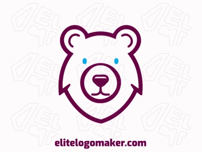 This logo features a simple bear head shape, designed in a vector style, ensuring a cheap yet professional look for your brand.
