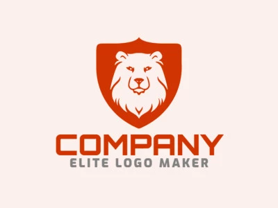 Professional logo in the shape of a bear combined with a shield with creative design and abstract style.