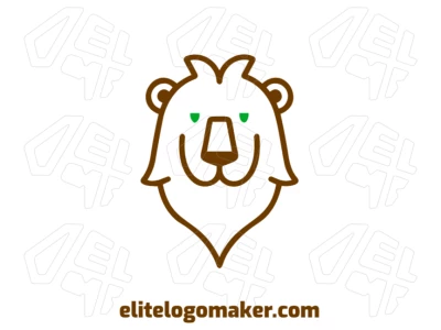 Cool logo design featuring a bear with a large nose, creating a simple yet unique and memorable visual identity.