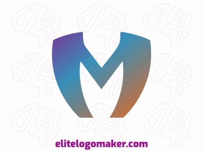 Logo design featuring an inspiring and original beautiful letter 'M' with a gradient style.