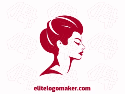 Modern logo in the shape of a beautiful woman with professional design and simple style.