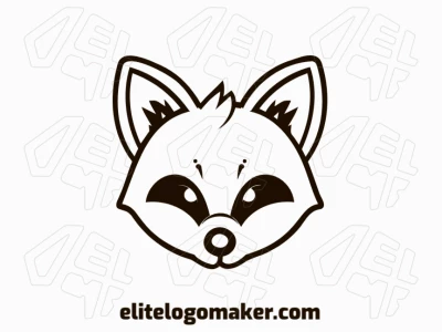 An abstract black fox logo design, crafted for versatility and created using a quick logo maker to meet modern branding needs.