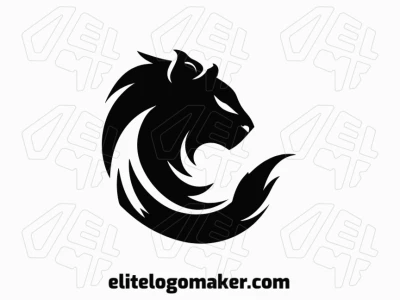 A luxurious mascot logo featuring a sleek black panther, designed with bold details and a sophisticated aesthetic.