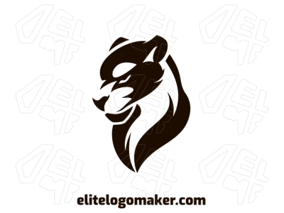 Creative mascot logo featuring a Black Panther head with an abstract design, blending strength and elegance in a unique way.