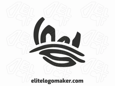 Create an ideal logo for your business in the shape of a black rhino with a minimalist style and customizable colors.