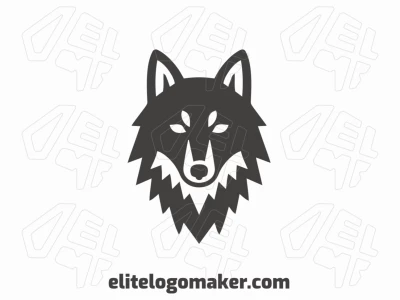 A prominent symmetric black wolf vector logo, embodying a different and brand-defining design.