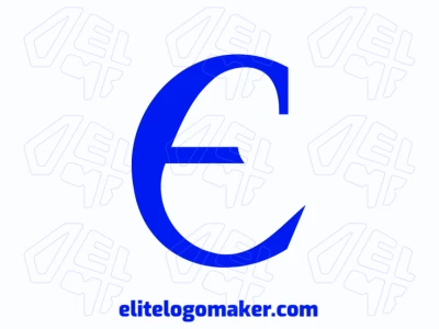 A flashy blue letter 'E' logo in an initial letter style, designed to generate attention with its bold and striking vector form.