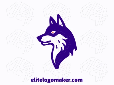 This logo features a distinguished blue wolf in an animal style, delivering a cheap yet appropriate design for brands seeking a bold, unique identity.