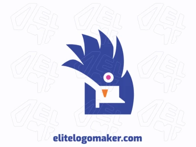 Professional logo in the shape of a bluebird with creative design and abstract style.
