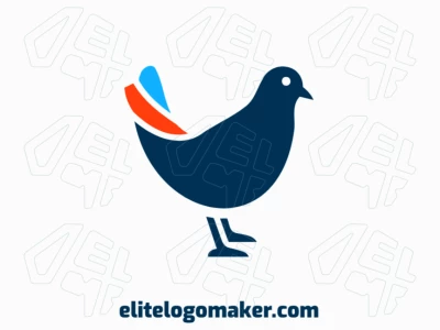 A minimalist logo featuring a bluebird shape, designed with clean lines to create a simple, elegant, and recognizable brand identity.