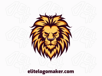 A dynamic and customizable mascot logo featuring a brave lion, offering a different and bold design perfect for any brand.