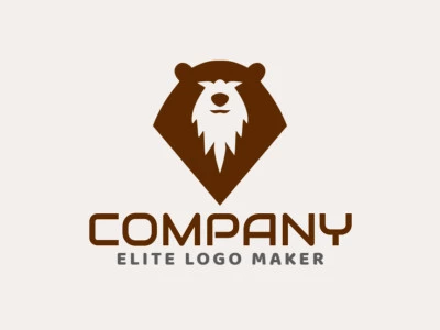 An emblematic logo featuring a majestic brown bear in dignified dark brown, symbolizing strength and grandeur.