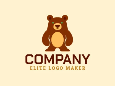 A playful logo featuring a brown bear shape, perfect for a child-centric brand.