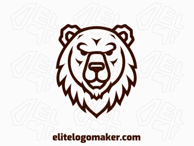 An inspiring abstract brown bear logo, crafted with quality, making it an ideal logo template.