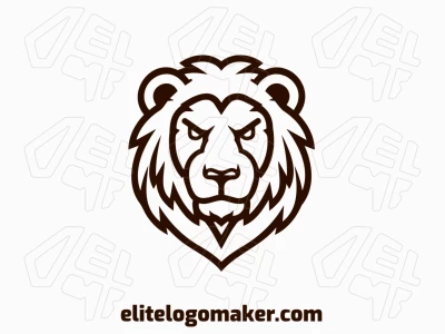 A graceful and professional monoline logo featuring a brown lion head, designed to convey strength and elegance in a sleek and modern style.