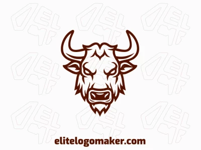 An abstract bull design, in vector format, exuding a flashy appeal, perfect for a distinctive logo.