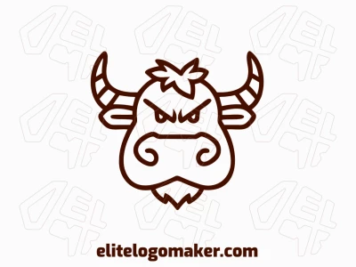 A professional and interesting logo featuring a graceful bull head design with a touch of childish charm.