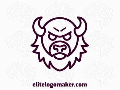 Attractive abstract logo featuring a stylized bull head, designed with bold lines and dynamic shapes for a modern and powerful look.