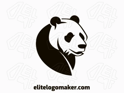 Logo design features a calm panda bear in an animal style, creating an eye-catching and flashy symbol perfect for any company.
