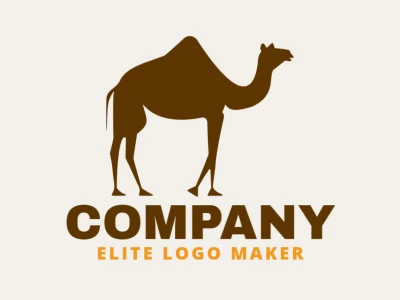 Create your online logo in the shape of a camel with customizable colors and abstract style.