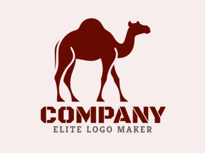 Create your online logo in the shape of a camel with customizable colors and a minimalist style.