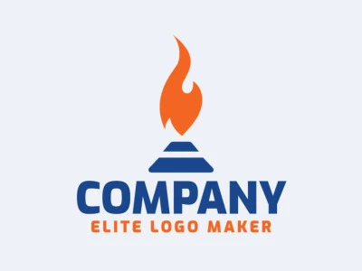 Memorable logo in the shape of a candle with a minimalist style, and customizable colors.